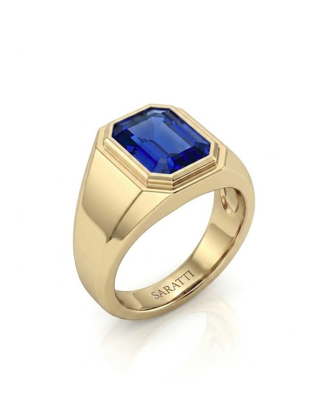 Blue Sapphire Signet Ring