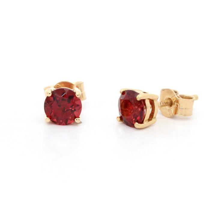 Garnet Stud Earrings